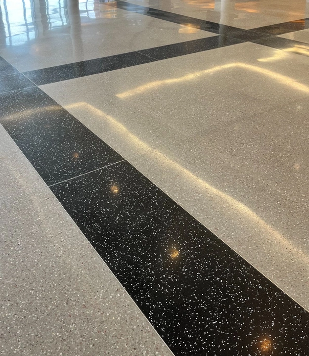 Concrete polishing services in local school