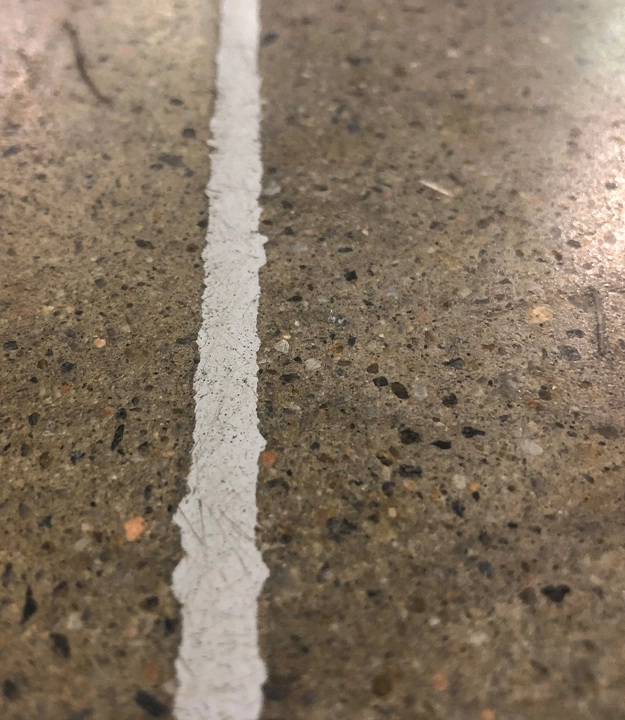 Concrete floor fixed with crack filler